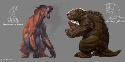 brown_body brown_fur claws duo feral fur grey_background long_claws short_fur simple_background tan_body tan_fur grazianoroccatani chalicotherium ground_sloth mammal megalonyx pilosan prehistoric_species sloth xenarthran 2021 digital_media_(artwork) digital_painting_(artwork) painting_(artwork)