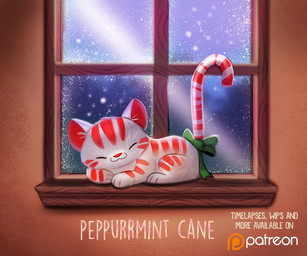 accessory ambiguous_gender bow_(feature) bow_accessory bow_ribbon candy candy_cane dessert eyes_closed feral food fur furgonomics humor pun red_body red_fur ribbons sleeping snow solo tail tail_accessory tail_bow tail_ribbon visual_pun white_body white_fur window winter piper_thibodeau domestic_cat felid feline felis food_creature living_candy mammal digital_media_(artwork) digital_painting_(artwork) painting_(artwork)