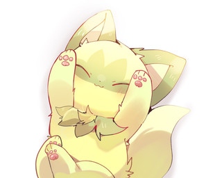 :3 ambiguous_gender blush blush_lines chest_tuft eyes_closed feral fur green_body green_fur head_tuft lying nude on_back pawpads pink_pawpads simple_background smile solo tail tuft white_background yupo_0322 nintendo pokemon generation_9_pokemon pokemon_(species) sprigatito colored colored_sketch digital_drawing_(artwork) digital_media_(artwork) hi_res shaded sketch