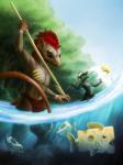 2014 black_fur bodypaint cheese fish fishing food fur hair hybrid ksharra loincloth marine outside polearm rat red_hair rodent spear topless tribal underwater water wet what_has_science_done white_hair
Rating: Safe
Score: 6
User: tony311
Date: January 20, 2014