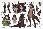 5_fingers 5_toes anthro arm_tuft back_tuft black_claws black_horn black_nose black_pawpads black_piercing blep brown_body brown_ears brown_fur brown_hair brown_inner_ear_fluff brown_tail cheek_tuft claws color_swatch duo ear_piercing ear_tuft ears_back elbow_tuft facial_tuft fangs featureless_crotch feet finger_claws fingers fluffy fluffy_tail front_view fur gauged_ear glistening glistening_eyes green_body hair hand_holding horn inner_ear_fluff knee_tuft leg_tuft looking_at_viewer male markings neutral_expression nipples nude open_mouth pawpads piercing pink_inner_ear pivoted_ears rear_view red_tongue romantic romantic_couple shoulder_tuft simple_background solo spots spotted_body spotted_fur striped_markings striped_tail stripes stud_piercing tail tail_markings tan_body tan_fur teeth text toe_claws toes tongue tongue_out tuft whiskers white_background white_body white_fur white_tail lostgoose hybrid unknown_species cyrillic_text model_sheet translated