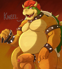 accessory anthro armband balls belly big_belly bracelet cock_ring collar collar_in_hand dialogue dominant dominant_male erection foreskin genitals gradient_background green_body hair horn humanoid_genitalia humanoid_penis jewelry male musclegut muscular overweight overweight_anthro overweight_male penis penis_accessory penis_jewelry red_eyes red_hair shell simple_background slicked_back_hair solo spiked_armband spiked_bracelet spiked_cock_ring spiked_collar spikes standing talking_to_viewer text yellow_body verdantotter mario_bros nintendo bowser 2025 english_description english_text hi_res