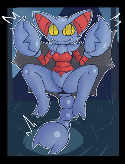 2_toes abstract_background anthro arthropod_abdomen back_wings big_eyes black_border border breasts casual_nudity closed_smile emanata exoskeleton fangs featureless_breasts featureless_crotch feet female flash_emanata flying front_view grey_body grey_exoskeleton happy looking_at_viewer medium_breasts membrane_(anatomy) membranous_wings mouth_closed multicolored_body multicolored_exoskeleton nude outline pincers red_body red_exoskeleton smile solo spread_legs spreading stinger teeth thick_thighs toes two_tone_body two_tone_exoskeleton white_outline wings yellow_eyes lizardfungus cc-by-nc-nd creative_commons nintendo pokemon arthropod generation_4_pokemon gliscor pokemon_(species) 2025 aliasing binary_drawing cel_shading digital_drawing_(artwork) digital_media_(artwork) full-length_portrait hi_res portrait shaded