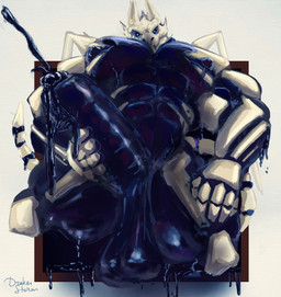 balls big_muscles big_pecs big_penis black_body bodily_fluids bone cum dragon_skull ejaculation exoskeleton genital_fluids genitals goo_body goo_drip huge_muscles huge_penis male masturbation muscular muscular_male pecs penis penis_grab skeleton skull skull_head drakei mythology missingnob7 dragon goo_creature mythological_creature mythological_scalie scalie