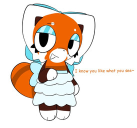 anthro clothing dialogue dress eyelashes femboy fur male markings orange_body orange_fur simple_background solo teasing text white_background white_markings young young_anthro young_male brainrotter101 austin_(brainrotter101) ailurid mammal red_panda