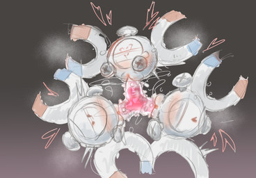 ambiguous_fluids bodily_fluids dildo dildo_in_vagina dildo_insertion female female/female feral genital_fluids genitals group heart_eyes heart_symbol magnet penetration sex_toy sex_toy_in_vagina sex_toy_insertion sharing_sex_toy steam sweat trio vaginal vaginal_fluids vaginal_penetration vulva anonymous_artist nintendo pokemon generation_1_pokemon magneton pokemon_(species) absurd_res hi_res