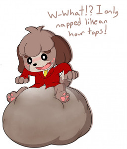 anthro asking asking_self asking_what brown_body brown_fur clothed clothing dialogue diaper excessive_feces feces fur hyper hyper_feces hyper_soiling male pooping question scatplay simple_background soiled_diaper soiling soiling_diaper solo stuttering talking_to_self text unclean_diaper used_diaper using_diaper wearing_diaper white_background meowstic_(artist) animal_crossing nintendo digby_(animal_crossing) canid canine canis domestic_dog mammal shih_tzu toy_dog english_text hi_res