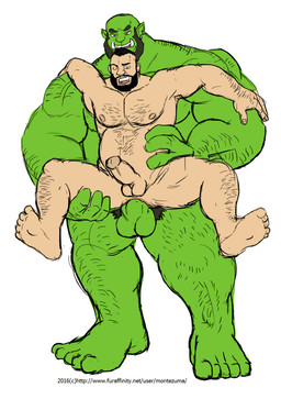 anal anal_penetration balls beard big_penis body_hair chest_hair duo ear_piercing erection facial_hair genitals green_body green_skin hair human_on_humanoid human_penetrated humanoid_genitalia humanoid_penetrating humanoid_penetrating_human humanoid_penis interspecies larger_humanoid male male/male male_penetrated male_penetrating male_penetrating_male muscular muscular_arms muscular_humanoid muscular_male nipples not_furry nude penetration penile penile_penetration penis penis_in_ass piercing pubes raised_leg sex simple_background size_difference slightly_chubby smaller_human spread_legs spreading text tusks white_background montezuma_(artist) human humanoid mammal orc 2016 url