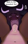 2024 anthro bambii_arts black_background blush bodily_fluids bovid bovine casual_incest cattle close-up dialogue duo erection exposed facial_hair father_(lore) father_and_child_(lore) father_and_son_(lore) fellatio first_person_view genitals half-closed_eyes heart_eyes heart_symbol horn incest_(lore) male male/male male_penetrated male_penetrating male_penetrating_male mammal mature_male mustache narrowed_eyes navel oral oral_penetration parent_(lore) parent_and_child_(lore) parent_and_son_(lore) penetration penile penile_penetration penis penis_in_mouth public public_exposure saliva saliva_on_penis sex simple_background son_(lore) speech_bubble vein veiny_penis