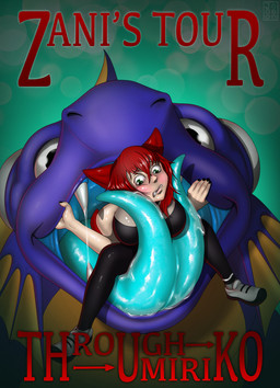 blue_body blue_tongue bodily_fluids breasts clothing duo fangs female feral fox_ears herm intersex intersex/female open_mouth saliva teeth tongue vore joooon mythology umiriko animal_humanoid dragon humanoid mammal mammal_humanoid mythological_creature mythological_scalie scalie absurd_res comic cover cover_art cover_page hi_res