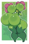 2024 big_breasts big_butt breasts butt cactus_humanoid chichi_(toxic_vileplume) dewbber digital_media_(artwork) eyelashes featureless_breasts female generation_5_pokemon gradient_background green_body hi_res huge_breasts hyper hyper_breasts maractus nintendo pokemon pokemon_(species) simple_background solo thick_thighs yellow_eyes yellow_sclera