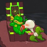 balls blush bodily_fluids clenched_teeth cum duo erection genital_fluids genitals gun handgun holding_object holding_weapon male male/male male_penetrated male_penetrating male_penetrating_male nude oral penetration penis plant ranged_weapon sex teeth weapon argon_vile nuclear_throne fish_(nuclear_throne) plant_(nuclear_throne) fish marine 1:1 absurd_res hi_res