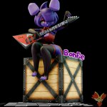 box breasts cleavage clothed clothing container crossgender electronics female figurine guitar hair machine mtf_crossgender musical_instrument plucked_string_instrument simple_background smile solo string_instrument text cryptiacurves delphoxart five_nights_at_freddy's five_nights_in_anime fredina's_nightclub scott_cawthon scottgames bonfie_(cryptiacurves) bonnie_(cally3d) bonnie_(fnaf) animatronic lagomorph leporid mammal rabbit robot 1:1 2024 3d_(artwork) digital_media_(artwork) mikumikudance_(artwork)