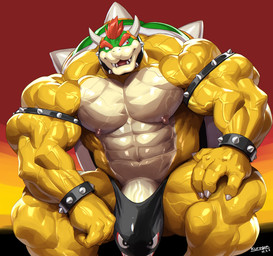 abs anthro areola armband barazoku biceps big_bulge big_muscles big_penis bracelet bulge bullet_bill_underwear claws clothed clothing collar deltoids erection erection_under_clothing eyebrows front_view genitals hair horn huge_bulge huge_muscles huge_penis humanoid_genitalia humanoid_penis hyper hyper_muscles jewelry kemono male male_thong muscular muscular_anthro muscular_male navel nipples non-mammal_nipples open_mouth open_smile pecs penis penis_base quads serratus shell simple_background sitting smile solo spiked_armband spiked_bracelet spiked_collar spiked_shell spikes spikes_(anatomy) teeth tenting thick_arms thick_penis thick_thighs thong topless topless_anthro topless_male trapezius triceps underwear vein veiny_muscles veiny_penis kurogon mario_bros nintendo bowser dragon_koopa koopa scalie 2025 dated hi_res signature