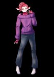 clothing fanfiction femboy male shirt smile solo submissive sweater tank_top topwear thelastunicorninoz hazbin_hotel helluva_boss jojo's_bizarre_adventure vinegar_doppio cephalopod demon marine mollusk absurd_res alpha_channel hi_res