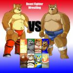 anthro asian_clothing bulge character_select clothing east_asian_clothing fundoshi game_screen gradient_background group japanese_clothing male male_focus mask simple_background text underwear wrestling_briefs shiba-kenta daigo_kumano kenta_shiba_(character) kotetsu_oshima takeshi_inoyama avian bear bird canid canine canis domestic_dog felid mammal pantherine shiba_inu spitz suid suina sus_(pig) tiger wild_boar 1:1 english_text japanese_text