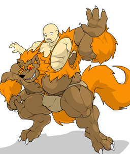 anthro big_muscles big_nipples big_pecs clothing goo_transformation male muscular nipples open_mouth pecs red_sclera sharp_teeth simple_background smile teeth transformation underwear white_background x-monic mythology canid canine human mammal mythological_canine mythological_creature werecanid werecanine werecreature werewolf 2025 hi_res