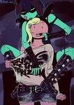 accessory band_shirt bandage bandage_on_face belt black_belt black_bra black_clothing black_underwear blonde_hair boots bottomwear bra clothing clothing_pull denim denim_bottomwear denim_clothing denim_shorts duo ear_piercing female female/female finger_in_mouth fish_hooking footwear green_body green_skin hair hair_accessory jeans long_boots long_sleeve_shirt looking_at_viewer pants piercing plant shirt shirt_pull shoes shorts teeth thong_straps tongue tongue_out topwear topwear_pull torn_bottomwear torn_clothing torn_jeans torn_pants torn_shorts translucent translucent_clothing translucent_shirt translucent_topwear underwear yakza_draw adventure_time bring_me_the_horizon cartoon_network fionna_the_human huntress_wizard elemental_creature elemental_humanoid flora_fauna human humanoid mammal plant_humanoid 2025 digital_media_(artwork) hi_res watermark