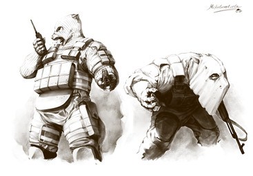 ak-47 ak_platform angry anthro assault_rifle clothing duo electronics gun handgun hidden_face leaning male mask military pistol pose ranged_weapon rifle rolled_up_sleeves standing terrorism topwear vest walkie-talkie weapon yelling mikelocesterlanders canid canine felid feline mammal absurd_res hi_res sketch