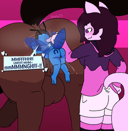 anal animal_genitalia animal_penis anthro anthro_on_feral anthro_rimming_feral anus arm_tuft arthropod_abdomen assisted_oral assisted_sex back_wings backsack balls bestiality big_balls big_butt big_penis black_body black_clothing black_fur black_legwear black_tail black_thigh_highs blue_body blue_fur blue_nipples blue_wings bodily_fluids bottomwear brown_anus brown_balls brown_body brown_fur brown_hair butt cheek_tuft claws clothed clothed_anthro clothed_female clothing dialogue ejaculation equine_anus equine_genitalia equine_penis eyelashes eyewear face_in_ass faceless_character faceless_feral facial_tuft feet female feral fingers forced forced_orgasm forced_rimming fur genital_fluids genitals glasses group hair hand_on_hip hands-free head_tuft heart_symbol hoodie horseshoe_tattoo huge_balls huge_butt huge_penis insect_wings legwear lepidopteran_wings long_hair male male/female muffled_speech musk musky_butt neck_tuft nipples nude nude_anthro nude_female oral oral_orgasm orgasm penis pink_body pink_clothing pink_fur pink_hoodie pink_legwear pink_thigh_highs pink_topwear puffy_anus purple_clothing purple_hoodie purple_topwear pushing pushing_in questionable_consent rimming sex shorts size_difference smile smirk tail thigh_highs toe_claws topwear trio tuft vaginal_fluids vaginal_squirting vulva white_body white_bottomwear white_clothing white_fur white_shorts wings wrist_tuft couldbestella bluesky_butterfly redwood_(couldbestella) starry_(couldbestella) arthropod butterfly domestic_cat equid equine felid feline felis horse insect lepidopteran mammal hi_res