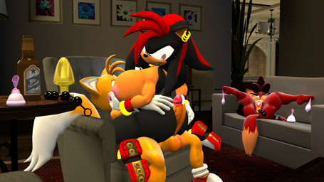 after_sex alcohol anal anal_beads anal_beads_in_ass anal_penetration anthro anus armchair armwear balls beer beer_bottle beverage big_breasts big_butt big_penis bodily_fluids bottle breast_smother breasts butt buttplug chair clothing condom confident container crossgender cum cum_drip cum_in_vagina cum_inside dripping ear_piercing ear_ring elbow_gloves fangs female filled_condom fingerless_gloves furniture genital_fluids genitals gloves group hand_on_butt handwear hot_dogging larger_female lipstick looking_back makeup male male/female mtf_crossgender nipple_fetish nipple_pinch nipple_play object_in_ass penetration penis piercing pinch plug_(sex_toy) puffy_anus ring_piercing sex sex_toy sex_toy_in_ass sex_toy_insertion sexual_barrier_device size_difference smaller_male smothering sofa spread_legs spreading teeth thick_thighs trio plumenjoyer archie_comics sega sonic_the_hedgehog_(archie) sonic_the_hedgehog_(comics) sonic_the_hedgehog_(series) fiona_fox miles_prower shadow_the_hedgehog canid canine eulipotyphlan fox hedgehog mammal red_fox true_fox 16:9 3d_(artwork) digital_media_(artwork) hi_res widescreen