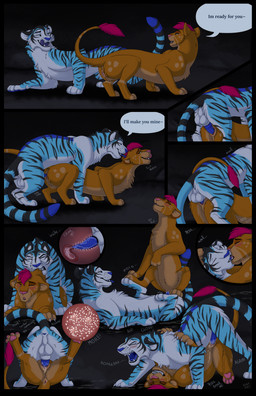 animal_genitalia animal_penis animal_vulva anus balls bite blush bodily_fluids cave claw_marks claws clenched_teeth clothed clothing cum cum_from_vagina cum_in_uterus cum_in_vagina cum_inside cumshot dialogue duo ejaculation erection eyes_closed feet feline_genitalia feline_penis feline_vulva female female_penetrated feral feral_on_feral feral_penetrated feral_penetrating feral_penetrating_feral french_kissing from_behind_position from_front_position fur genital_fluids genitals impregnation inside internal internal_vaginal kissing leaking licking licking_another licking_lips licking_own_lips licking_partner looking_back looking_pleasured lying male male/female male_penetrating narrowed_eyes neck_bite on_back open_mouth orgasm orgasm_face ovum pawpads paws penetration penile penile_penetration penile_spines penis pussy_juice_leaking sex smile speech_bubble sperm_cell spread_legs spreading tail teeth text toe_claws toes tongue tongue_out uterus vaginal vaginal_fluid_string vaginal_fluids vaginal_penetration vulva caraluca felid feline lion mammal pantherine tiger absurd_res comic digital_media_(artwork) english_text hi_res