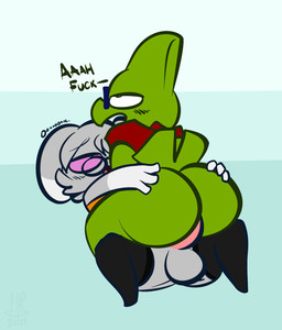 anal anal_penetration anthro anthro_on_anthro balls blush butt clothing cowgirl_position duo erection from_front_position fur genitals grey_body grey_fur male male/male male_anthro male_on_bottom male_on_top male_penetrated male_penetrating male_penetrating_male on_bottom on_top open_mouth penetration penis purple_eyes sex simple_background white_background white_body white_fur thefablednekos nintendo pokemon jay_(thefablednekos) espurr felid generation_2_pokemon generation_6_pokemon larvitar mammal pokemon_(species) 2018 character_request digital_media_(artwork) hi_res