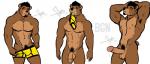 abs anthro armpit_hair balls base_one_layout basic_sequence beard biceps big_penis biped black_eyebrows black_hair black_nose bodily_fluids body_hair bottomwear boxer_briefs brown_body brown_eyes brown_fur brown_tail bulge circumcised circumcision_scar clothed clothing countershade_torso countershading dripping erection eyebrows facial_hair flaccid front_view fur genital_fluids genital_scar genitals glans grin hair hands_above_head humanoid_genitalia humanoid_penis linear_sequence looking_at_viewer male mouth_hold multicolored_body multicolored_fur muscular muscular_anthro muscular_male navel nipples nude one_row_layout pecs penis pose precum precum_drip pubes scar short_hair short_tail small_tail smile solo standing tail tan_balls tan_body tan_countershading tan_fur tan_penis teasing teeth three_frame_image three_frame_sequence topless two_tone_body two_tone_fur underwear undressing yellow_bottomwear yellow_clothing yellow_underwear bgn enrique_(bgn) bear mammal 2014 dated digital_media_(artwork) hi_res pinup sequence signature