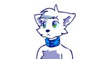 ambiguous_gender animated_heart anthro blep blue_collar blue_eyes blue_markings cheek_tuft chest_tuft collar daww eyes_closed facial_tuft flickering_heart fur gradient_eyes green_eyes head_tuft heart_reaction heart_symbol looking_at_viewer looking_offscreen markings question_mark raised_shoulders simple_background solo tongue tongue_out tuft white_background white_body white_fur nixensibrat domestic_cat felid feline felis mammal 16:9 2018 animated hi_res short_playtime widescreen