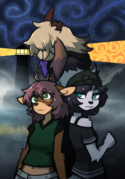 anthro biped black_hair bottomwear breasts brown_body brown_fur brown_hair clothed clothed_anthro clothed_female clothed_male clothing countershade_torso countershading female front_view fully_clothed fully_clothed_anthro fully_clothed_female fully_clothed_male fur green_eyes group hair hat headgear headwear horn looking_aside looking_back male navel pants topwear trio white_body white_fur mewgle lucy_(mewgle) raleigh_(mewgle) reed_(mewgle) bovid caprine deer goat gulonine mammal marten mustelid musteline 2025 hi_res