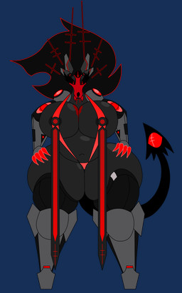 3_eyes anthro big_breasts bikini black_body blood blood_from_mouth blood_in_mouth bodily_fluids bone breast_squish breasts clothing cybernetic_arm cybernetic_leg cybernetic_limb cybernetics fake_horns female looking_at_viewer machine multi_eye one-piece_swimsuit prosthetic prosthetic_arm prosthetic_leg prosthetic_limb red_face skull skull_head sling_bikini solo spade_tail squish swimwear tail thick_thighs two-piece_swimsuit pan_those_cakes mother_mabuka_(pan_those_cakes) canid canine cyborg demon mammal absurd_res alpha_channel hi_res