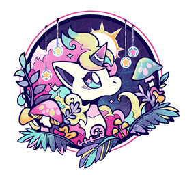 ambiguous_gender blue_eyes blue_inner_ear feral fungus fur hair horn mane multicolored_hair multicolored_mane mushroom pink_mane simple_background solo sun toony white_background white_body white_fur crayonchewer mythology nintendo pokemon equid equine galarian_form galarian_ponyta generation_8_pokemon mammal mythological_creature mythological_equine pokemon_(species) regional_form_(pokemon) unicorn 2019 colorful_theme headshot_portrait hi_res portrait restricted_palette