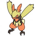 1:1 2017 3_toes alternate_species ambiguous_gender anthro arthropod biped bugdex combusken digital_drawing_(artwork) digital_media_(artwork) fakemon feet front_view full-length_portrait generation_3_pokemon insect nintendo pokemon pokemon_(species) portrait raised_arm ricky_hoffman simple_background solo standing toes toony white_background wings