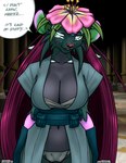 anthro breasts chest_wraps cleavage clothed clothing female flower hair horn jedi lightsaber long_hair markings melee_weapon navel panties pink_hair plant solo underwear vines weapon wraps furball star_wars sei'ven alien elemental_creature flora_fauna mammal nokuri