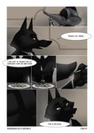 anthro biped border canid canine canis clothed clothing comic dialogue disney english_text eulipotyphlan food foxxj fur hair hi_res male mammal mr._big_(zootopia) noir open_mouth shrew simple_background smile speech_bubble sunderance text white_border wolf zootopia