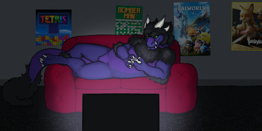 Rating: s
ID: 5715540
Date: 2025-07-17 19:15:03 -0400
Status: active
Score: 4
anthro big_fangs big_tail black_floor black_hair black_mane bomberman claws colored combat_cat_studio controller danger_alex_draw darkness digital_media_(artwork) dragon elbow_fin electronics fangs full-length_portrait furniture game_controller gaming green_eyes grey_wall hair hi_res horn konami light lighting lying male mane mario_bros mythological_creature mythological_scalie mythology nintendo palworld playing playing_video_game pocketpair portrait purple_body red_sofa scales scalie slightly_chubby slightly_chubby_male sofa solo tail tail_fur teeth television tetris video_game_background video_game_console video_game_logo video_game_reference videogame_setting watching_television white_claws white_horn wild_assault post #5715540
