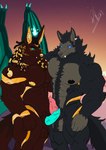 anthro bulge duo genitals knot male male/male muscular muscular_male pecs penis max_wyverex mythology anubis_bayek hogan_bayek canid canine canis jackal mammal mythological_canine mythological_creature werecanid werecanine werecreature werewolf absurd_res hi_res