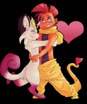 ambiguous_gender anthro blush couple cuddling cute duo hug max nintendo pokémon pokémorph scrafty shiny video_games wesa windflite
Rating: Safe
Score: 5
User: slyroon
Date: August 10, 2013