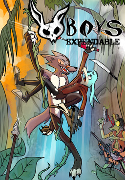 bottomwear clothing dart desert_eagle explosion forest gun handgun jungle loincloth machete male melee_weapon pistol plant polearm ranged_weapon rifle rocket spear tree vines weapon zoh_the_dog canid canine fox kobold lagomorph leporid mammal rabbit scalie absurd_res hi_res