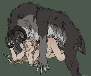 5_fingers ambiguous_penetration anthro anthro_on_top anthro_penetrating anthro_penetrating_female anthro_penetrating_human ass_up balls blind blonde_hair bodily_fluids brown_body brown_fur claws cum cum_in_vagina cum_inside disability doggystyle duo eye_roll eyes_closed female female_on_anthro female_on_bottom female_penetrated fingers from_behind_position fur genital_fluids genitals hair horn human_on_anthro human_on_bottom human_penetrated interspecies larger_male long_hair male male/female male_anthro male_on_human male_on_top male_penetrating male_penetrating_female male_penetrating_human nude on_bottom on_top penetration penile penile_penetration scales sex size_difference smaller_female smaller_penetrated smile cavechicken underscum mythology matteo canid canine human humanoid mammal monster 6:5