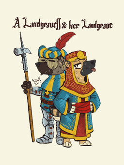anthro armor barefoot blonde_hair clothed clothed_anthro clothed_female clothed_male clothing duo eyebrows feet female hair halberd hat hat_feather headgear headwear hidden_eyes holding_halberd holding_melee_weapon holding_object holding_polearm holding_weapon knight looking_at_viewer loose_feather male male/female medieval medieval_armor medieval_clothing medieval_fantasy medieval_style melee_weapon polearm smile smiling_at_viewer tail text tongue tongue_out warrior weapon wearing_hat mawkvlt spoon_(spoonchomper) trofim_wolverine_(mawkvlt) 3:4 hi_res