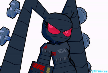angry animated_gif anthro black_collar blinking breast_physics collar cross-popping_vein female female_anthro floppy_ears long_ears open_mouth pink_eyes red_sclera red_teeth sharp_teeth simple_background solo teeth text white_background jumpbreak96 beltz_(jumpbreak96) lagomorph leporid mammal rabbit 2024 3d_(artwork) 3d_animation animated artist_name digital_media_(artwork) short_playtime watermark