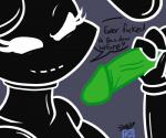 anthro crossgender dialogue duo erection eyelashes female genitals green_penis grey_background handjob humanoid_genitalia humanoid_penis looking_at_viewer machine male penile penis sex simple_background smile solo_focus text bombay_(artist) five_nights_at_freddy's scottgames shadow_bonnie_(fnaf) animatronic lagomorph leporid mammal rabbit robot 6:5 english_text