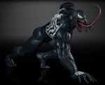 all_fours emblem empty_eyes long_tongue male muscular not_furry open_mouth sharp_teeth solo teeth tongue tongue_out markusrollo marvel marvel_vs._capcom_infinite venom_(marvel) alien alien_humanoid humanoid symbiote 3d_(artwork) digital_media_(artwork) hi_res source_filmmaker_(artwork)