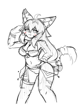 ahoge bangs big_breasts biped blush breasts camel_toe clothed clothed_female clothed_humanoid clothing female hair long_hair looking_at_viewer pose solo standing swimwear two-piece_swimsuit muzdraw cygames world_flipper mia_(world_flipper) animal_humanoid felid felid_humanoid humanoid mammal mammal_humanoid pantherine pantherine_humanoid tiger tiger_humanoid black_and_white digital_drawing_(artwork) digital_media_(artwork) hatching_(art) hi_res monochrome portrait shaded sketch three-quarter_portrait