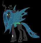 black_body black_horn blue_hair blue_tail blue_wings eyelashes female feral glistening glistening_eyes green_eyes hair horn looking_at_viewer narrowed_eyes open_mouth open_smile pupils side_view simple_background slit_pupils smile solo tail transparent_background wings milk-jug friendship_is_magic hasbro my_little_pony queen_chrysalis_(mlp) arthropod changeling alpha_channel