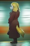 anthro brown_body brown_eyes brown_fur clothed clothing female fur half-closed_eyes multicolored_body multicolored_fur narrowed_eyes solo two_tone_body two_tone_fur white_body white_fur miles_df aggretsuko sanrio inui_(aggretsuko) borzoi canid canine canis domestic_dog hunting_dog mammal sighthound 2020 2:3