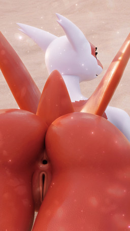 anthro anus butt butt_focus female genitals glistening glistening_body loose_anus non-mammal_vulva nude nude_anthro nude_female outdoor_nudity outside particles pokemorph rear_view red_body sand scut_tail short_tail solo tail thigh_gap vulva white_body mrs_dexie furromantic_(modeler) nintendo pokemon generation_3_pokemon latias legendary_pokemon pokemon_(species) 2025 3d_(artwork) 4k 9:16 absurd_res digital_media_(artwork) hi_res