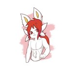 anthro ear_piercing ear_ring hair male notched_ear piercing red_eyes red_hair ring_piercing solo white_body 12luigi nintendo pokemon hazby_o'neil cinderace generation_8_pokemon pokemon_(species) 1:1