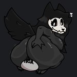 anthro big_breasts big_butt black_hair breasts butt butt_crush butt_focus butt_grab duo facesitting female grey_body hair hand_on_butt heart_symbol kneeling nipples sitting_on_another thick_thighs lewdewott scp_foundation scp-1471-a canid hybrid mammal monster 1:1 2024 digital_drawing_(artwork) digital_media_(artwork) hi_res